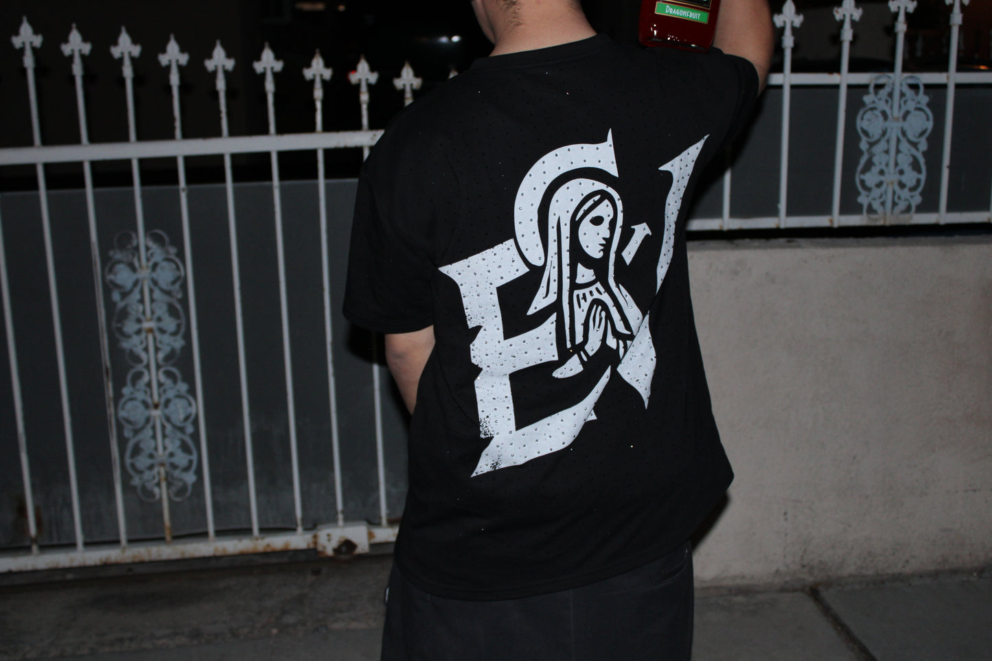 *(PRE-ORDER)* black Rhinestones “Estrellas” shirt