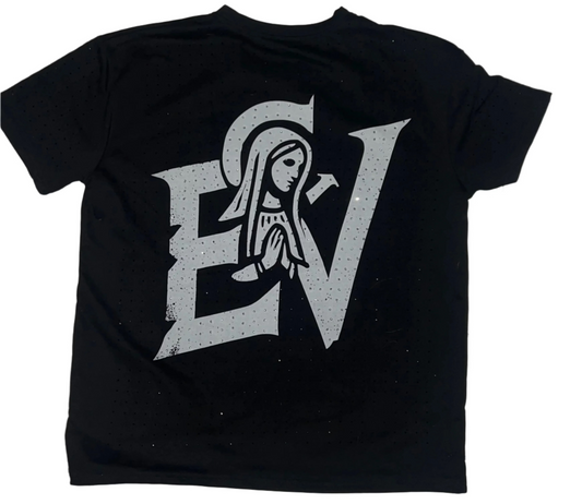 *(PRE-ORDER)* black Rhinestones “Estrellas” shirt